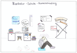 Karikatur Homeschooling